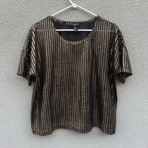 H&M Gold Mesh Going Out Top